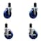 Service Caster 5'' Solid Poly Wheel Swivel 1-5/8'' Expanding Stem Caster Set 2 Brakes, 4PK SCC-EX20S514-SPUS-2-PLB-2-158 - alternate 1